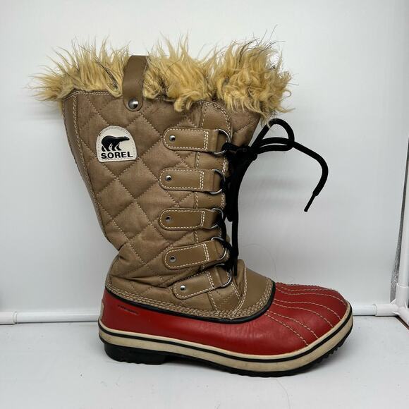 SOREL Boots Womens 8 Trail Tofino Joan Snow Autumn Bronze Orange NL1909-239 - Picture 1 of 10